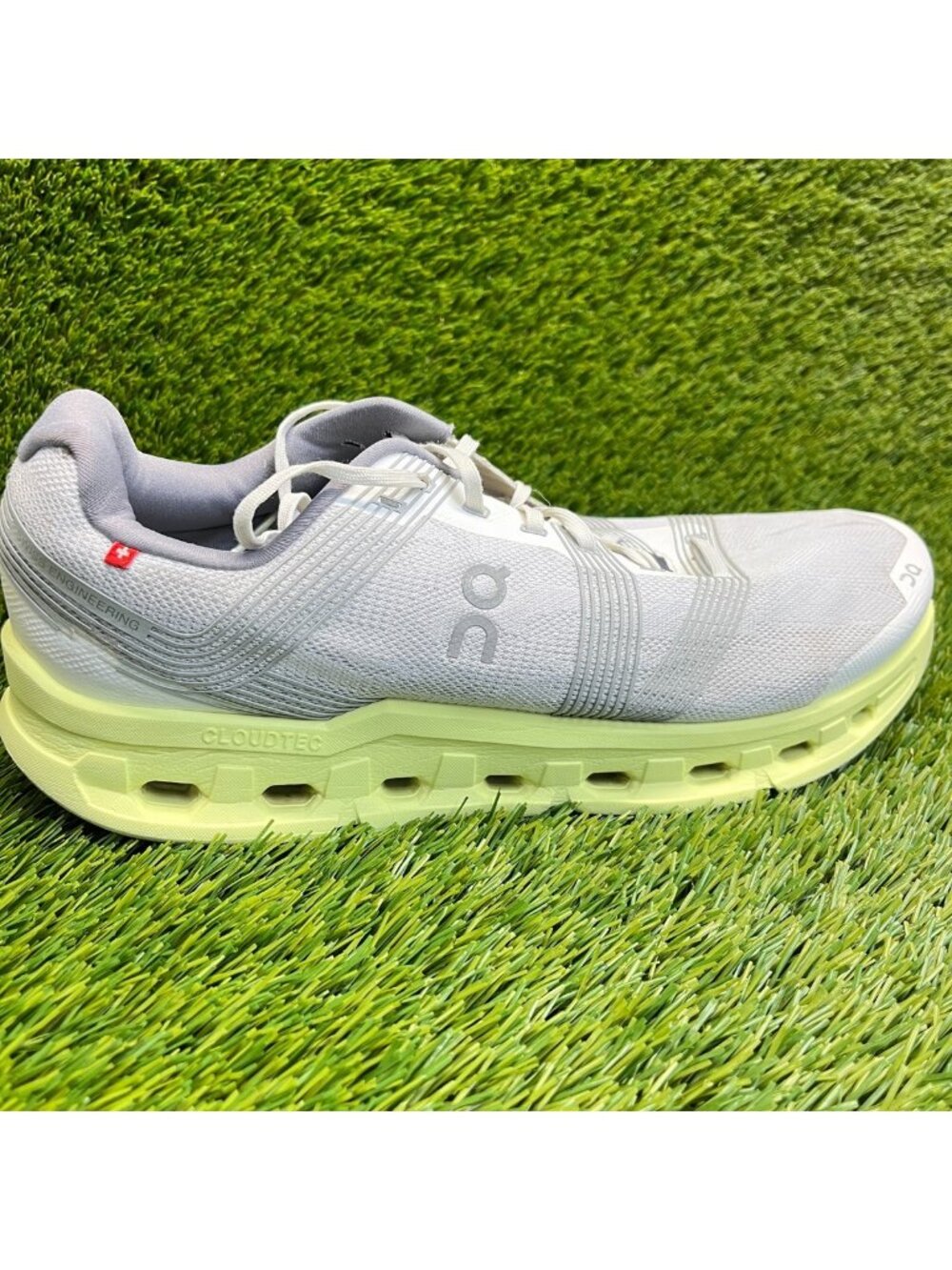 On Cloudgo Mens Size 12 Wolf Gray Green Athletic Running Walking Shoes Sneakers